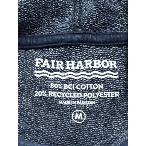 Fair Harbor Saltaire Navy Soft Terry Hoodie Sweatshirt VTG Wash Size Medium EUC - Picture 3 of 5